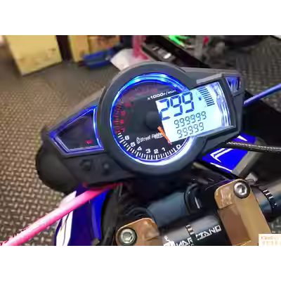 Đồng hồ Koso sửa đổi đồng hồ LCD cho 10 inch 13 inch 17 inch 18 inch 19 inch - Power Meter mặt đồng hồ xe wave