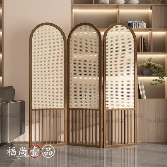 Đơn giản di động hiện đại phân vùng gấp khách sạn Trung Quốc phòng khách hiên nhà trà hai mặt nhà phòng ngủ màn hình gỗ rắn - Màn hình / Cửa sổ vách gỗ ngăn phòng khách