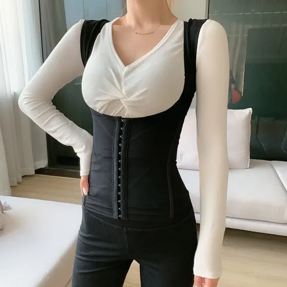 Mùa đông tam giác body định hình corset bụng dày lên cộng với áo nhung ấm áp với áo lót cúp ngực - Một mảnh nội y siêu mỏng