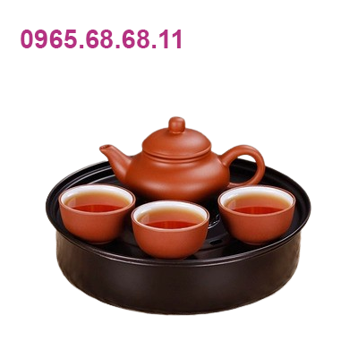 Bộ ấm trà du lịch bằng thép không gỉ du lịch xách tay màu tím cát nhỏ Bộ trà nhỏ hoàn chỉnh bộ gốm Kung Fu bộ trà cung cấp đặc biệt