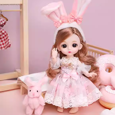 Phim hoạt hình cô gái tóc nâu siêu cỡ bé gái tên nước ngoài bé đồ chơi công chúa barbie ăn mặc rối - Búp bê / Phụ kiện