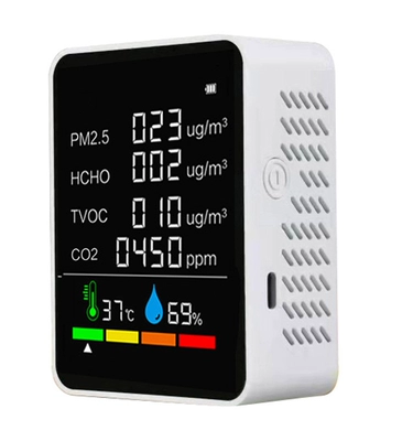 Máy dò chất lượng không khí đa chức năng PM2.5 formaldehyde toluene carbon monoxide phát hiện nhiệt độ và độ ẩm carbon dioxide