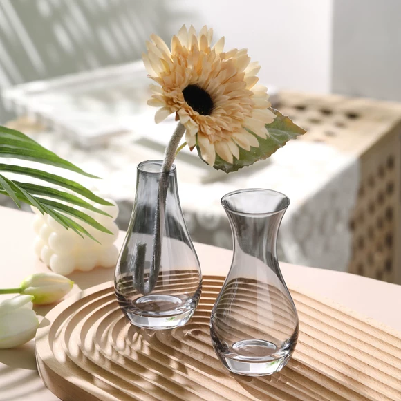 Đồ trang trí thủy tinh nước văn hóa hoa đồ dùng trong nhà nhà sư nhỏ hoa sáng tạo nước màu xanh lá cây chèn bình trang trí gốm - Vase / Bồn hoa & Kệ