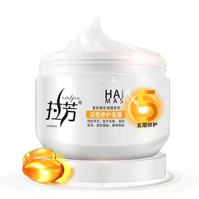 Mặt nạ tóc Lafang phục hồi sâu 350ml phục hồi không cần hơi nước khô, nhuộm và uốn hư hỏng màng đảo ngược sửa chữa xoăn