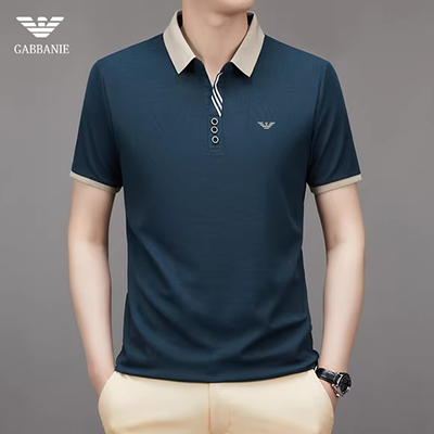 Thương hiệu áo thun nam tay ngắn cotton cotton thương hiệu 2019 hè mới trẻ trung nam sọc ngắn tay nam - Polo áo polo ralph lauren