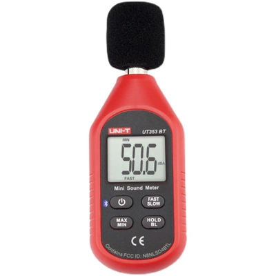 Máy đo tiếng ồn tuyệt vời đo decibel có độ chính xác cao máy dò âm lượng hộ gia đình truyền Bluetooth kỹ thuật số UT353/BT