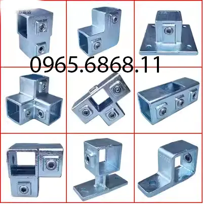 ốc vít dài nhất Khớp nối thép hộp vuông 40x40mm ống vuông mạ kẽm hàn gang cố định khớp nối bàn ghế ốc vít oto