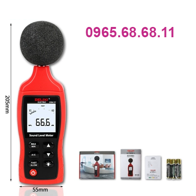 dụng cụ đo tiếng ồn Delixi decibel mét phát hiện hộ gia đình độ chính xác cao tiếng ồn khối lượng tiếng ồn decibel báo động kiểm tra mức độ âm thanh mét nhạc cụ thiết bị đo tiếng ồn