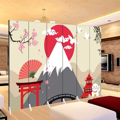 Vách ngăn màn hình gấp đơn giản phòng khách hiện đại Nhà hàng ẩm thực Nhật Bản làm đẹp vải chụp ảnh hoa anh đào ô giấy