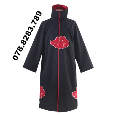 Chính thức chính hãng Naruto cos dịch vụ tổ chức Akatsuki áo choàng mây đỏ áo choàng Sasuke Itachi trang phục hóa trang costum boruto
