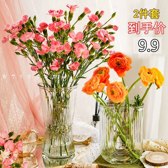 Cây thủy canh bình thủy tinh treo tường chậu hoa tường sáng tạo nhỏ cây xanh tươi cây xanh hoa hồng trang trí hoa đứng - Vase / Bồn hoa & Kệ