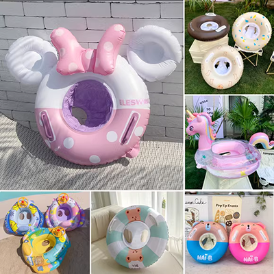 Em bé bơi vòng sơ sinh trẻ em nổi vòng cổ áo trẻ em kèn nách trẻ em ngồi vòng tròn 0-1-3-6 tuổi - Cao su nổi phao bể bơi
