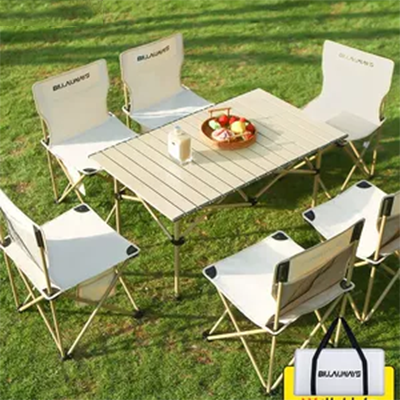 Bộ bàn ghế xếp ngoài trời, bàn cuộn trứng, bàn di động, bàn gấp ngoài trời, bàn picnic, dụng cụ cắm trại và đồ dùng trọn bộ