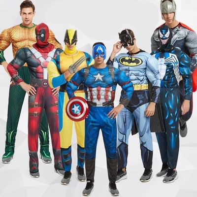 cosplay người đàn ông sắt hero trang phục siêu nhân nhện batman thor đội trưởng mỹ dành cho người lớn cơ bắp trang phục nam