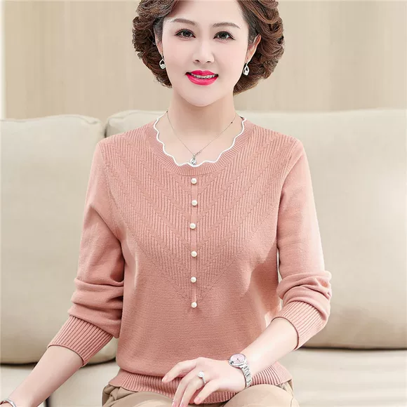 Áo sơ mi nữ ngoại quốc nhỏ và trung niên dành cho mẹ tải hè 50 tuổi 60 áo thun ngắn tay hai mảnh quần áo ngày của mẹ - Quần áo của mẹ áo trung niên