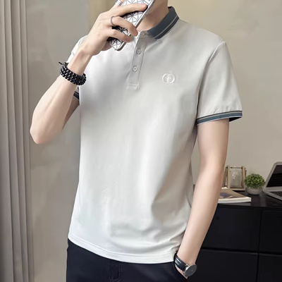 Áo thun polo công sở tùy chỉnh quần áo ngắn tay cotton áo thun nam mùa hè phục vụ nhân viên phục vụ shop bán áo thun nam có cổ