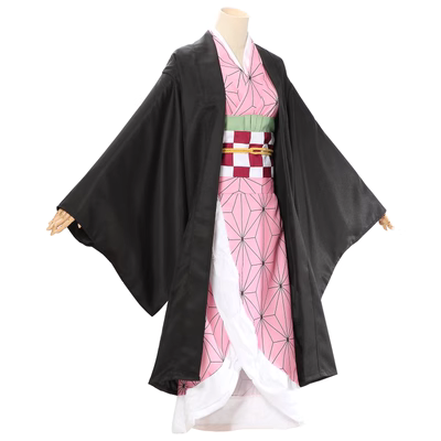 Kimetsu không Yaiba cos trang phục Kamado Nezuko cos trang phục đầy đủ cosplay anime trang phục tóc giả nữ Haori