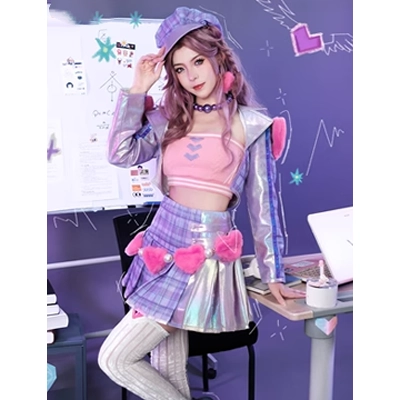 cos jinx Noki LOL Liên Minh Huyền Thoại cos quần áo Lễ Tình Nhân hạn chế Caitlin Wei nữ cảnh sát trang phục hóa trang dành cho nữ cosplay yi