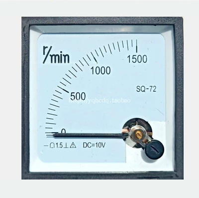 Máy đo tốc độ con trỏ chuyên dụng bên ngoài SQ-72 1500 vòng/phút đồng hồ đo tương tự r/min/rpm cho bộ chuyển đổi tần số bên ngoài