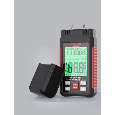Máy đo độ ẩm gỗ Delixi có độ chính xác cao Máy đo độ ẩm tường xi măng Máy dò độ ẩm đo độ ẩm bằng điện thoại