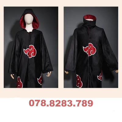 Galaxy Animation Chính Hãng Naruto COS Trang Phục Tổ Chức Akatsuki Áo Choàng Đại Bàng Đội Áo Choàng cosplay konan