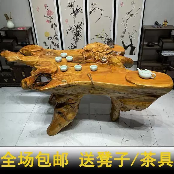 Nanmu long não gỗ rắn chạm khắc khung tự nhiên một cây rễ hoa bonsai khung phòng khách ban công trang trí cửa hàng - Các món ăn khao khát gốc bàn ghế bằng rễ cây