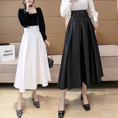 Mùa thu đông 2018 mới của phụ nữ phiên bản Hàn Quốc của áo len rộng kích cỡ váy phù hợp cộng với nhung dày hai mảnh mỏng