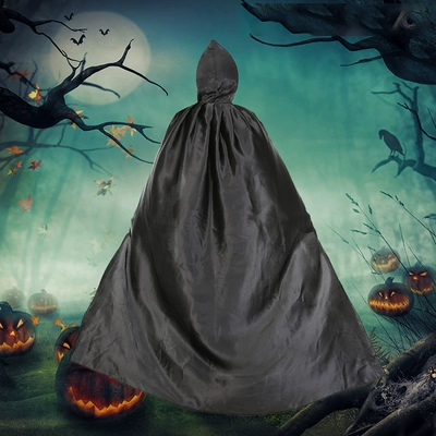 Halloween cha mẹ và con biểu diễn phù thủy hóa trang phù thủy áo choàng áo choàng thuật sĩ mũi chổi móng tay cho người lớn và trẻ em