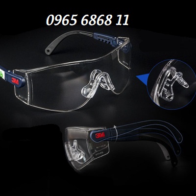 Kính bảo hộ 3M chống gió chống bụi quai đeo chắc chắn kính chuyên dụng cho công nhân hàn cắt chống văng