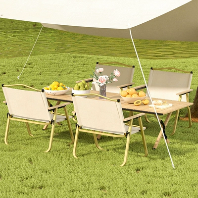 Bàn gấp ngoài trời bàn ghế hợp kim trứng cuộn bàn cắm trại bàn di động ngoài trời bàn thiết bị hoàn chỉnh bàn ban công ghế camping gấp gọn
