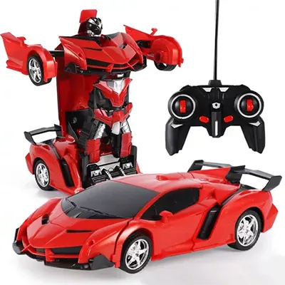 Kiki TT663 Drift Ares Veyron One-click Biến Dạng Robot Điều Khiển Từ Xa Xe Với Âm Nhạc Đèn Sạc Đồ Chơi