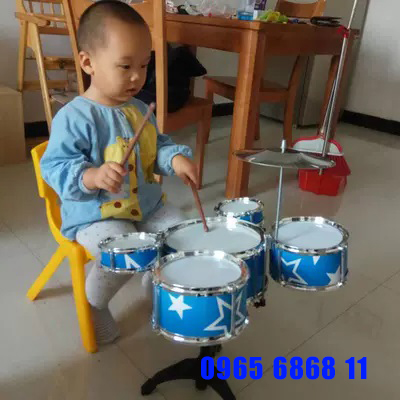 Bộ trống đồ chơi mini cho trẻ nhỏ đồ chơi âm nhạc cho trẻ mẫu giáo phát triển năng khiếu âm nhạc
