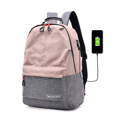 Bán buôn 2018 new shoulder bag USB sạc nam thời trang campus nữ ba lô túi máy tính giải trí túi du lịch