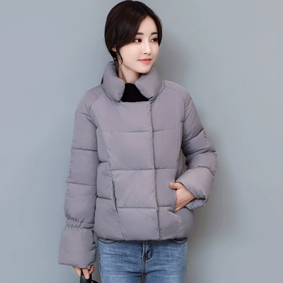 Áo khoác mùa đông cotton ngắn nữ 2018 mới áo cotton mùa đông dịch vụ bánh mì mùa đông dày áo khoác xuống áo phao nữ dáng suông