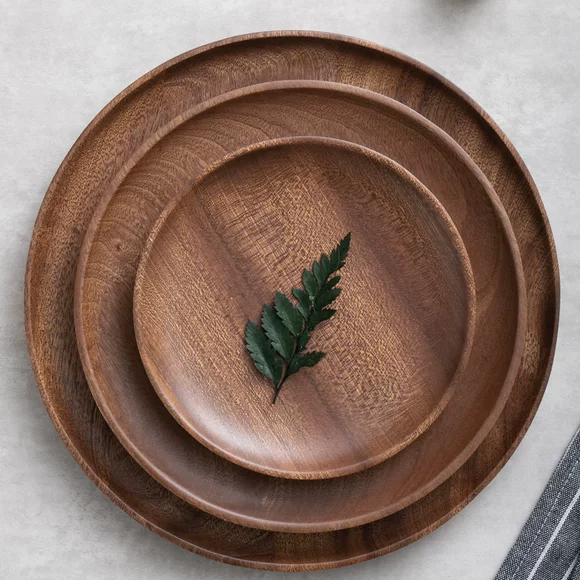 Đĩa sáng tạo không thường xuyên Hộ gia đình hình chữ nhật khay gỗ Sushi tấm gỗ Nhật Bản tách trà đĩa phẳng - Tấm