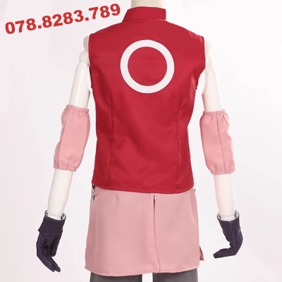 Naruto chính hãng NARUTO Shippuden Sakura COS quần áo Haruno Sakura cosplay quần áo trọn bộ bảo vệ trán dành cho nữ cosplay naruto akatsuki