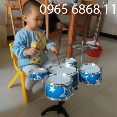 Trống đồ chơi cho bé- Bộ trống mini cho bé luyện tập âm nhạc- Đồ chơi trống mô phỏng cho trẻ em 1-2-3 tuổi