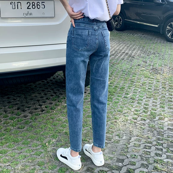 Mùa hè 2019 mới của phụ nữ khí chất khóa quần jeans thời trang chân váy hoang dã dụng cụ - Quần jean quần jean nữ thu đông