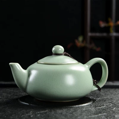 Ấm pha trà làm bằng tay mở men lớn có thể nâng nhỏ nồi đơn đá nứt Xi Shi nồi gốm Kung Fu bộ