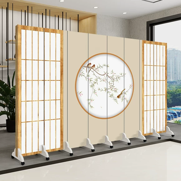 Vách ngăn màn hình gấp vải di động phòng khách đơn giản hiện đại văn phòng gấp màn hình phòng ngủ thời trang hiên hiên - Màn hình / Cửa sổ bình phong đẹp