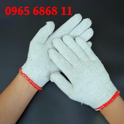 Găng tay bảo hộ vải bông thoáng khí bảo vệ tay 12 đôi găng tay chống mài mòn cotton thoáng mát
