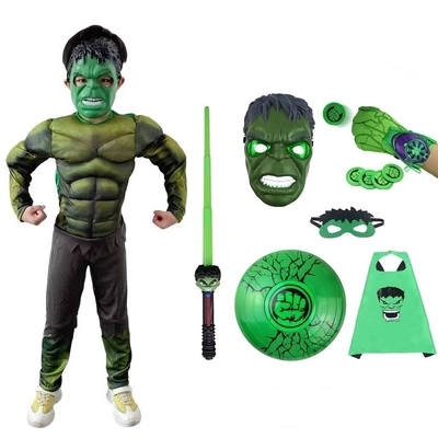 Hulk Trẻ Em Trang Phục Halloween Cospaly Cosplay Thor Quần Áo Bé Trai Trang Phục Batman