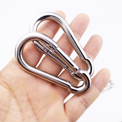 Chất lượng cao 70MM đầu máy bay sắt carabiner leo núi khóa kim loại ốc vít kết nối an toàn khóa 50