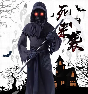 Halloween trẻ em cái chết trang phục cậu bé ma cà rồng quần áo kinh dị trang phục hóa trang ninja ma ăn mặc