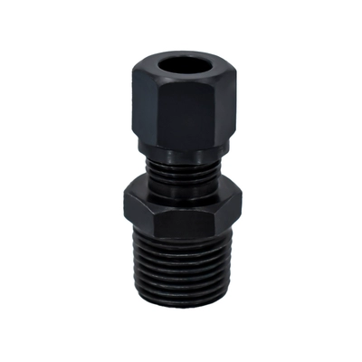 Thép carbon thủy lực Chủ đề bên ngoài của Anh ferrule ống dầu áp suất cao trực tiếp thép không gỉ đồng nhôm kết nối ống thẳng khớp nối ống