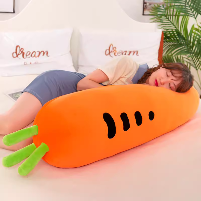 Dễ thương cà rốt gối búp bê sang trọng đồ chơi lớn dải búp bê búp bê ôm cô gái ngủ siêu dễ thương linh kiện máy in phun khổ lớn