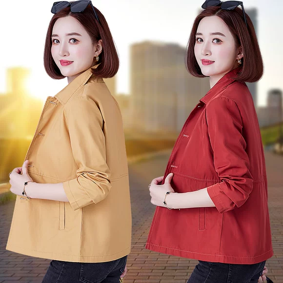 Áo khoác nữ mùa đông dày ngắn bằng len nhỏ 2018 phiên bản Hàn Quốc mới của áo khoác len tartan retro nhỏ áo parka nữ