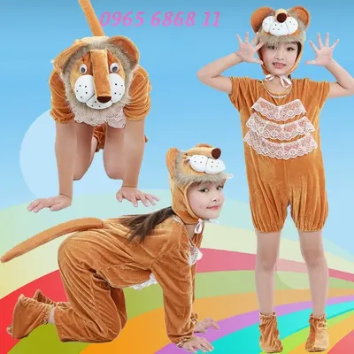 thời trang cho bé gái Bộ đồ hóa trang sư tử cho trẻ em biểu diễn văn nghệ trang phục biểu diễn đáng yêu cho bé chất liệu sợi polyester trang phục thể thao trẻ em