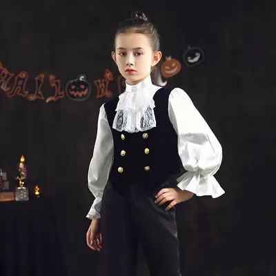 áo choàng haloween Halloween Trẻ Em Trang Phục Bé Trai Cos Ma Cà Rồng Áo Choàng Áo Choàng Dracula Hoàng Tử Cosplay Phù Hợp Với Bé Trai pyjama haloween