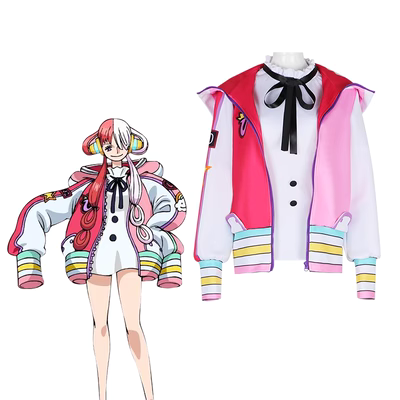 One Piece cos trang phục ĐỎ phiên bản sân khấu của ca sĩ thế giới UTA Uta trang phục hóa trang áo khoác đầm